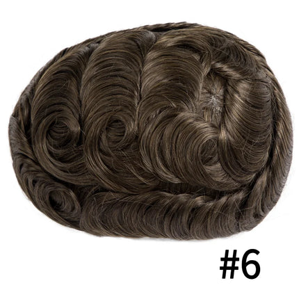 Australia Toupee Men Lace PU Base Wig For Men Male Hair Prosthesis Breathable Man Wig Capillary Prosthesis Replacement System