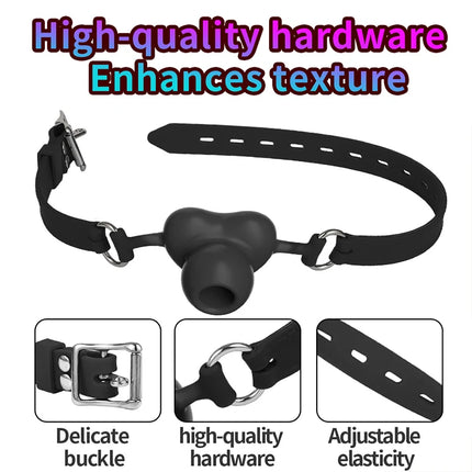 All silicone Sex Mouth Gag Adjustable Belt Mouth Ball Slave Flirting Fetish Roleplay Props SM Bondage Sex Toys For Women Men Gay