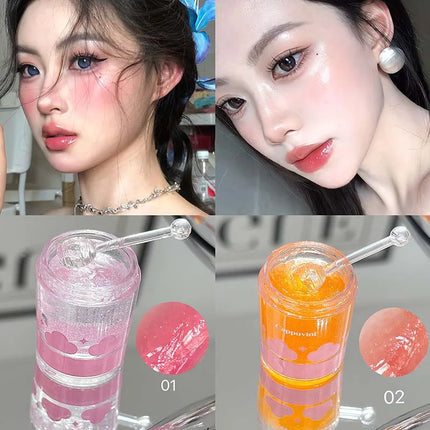 Cappuvini Cloudy Glow Temperature-changing Blush - Korean-inspired Gel Formula with Fine Shimmer for a Smooth, Radiant Finish