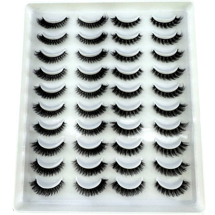 2023 New 20 pairs natural long 3D mink false eyelashes fake lashes makeup kit Mink Lashes extension eye lashes short eyelashes