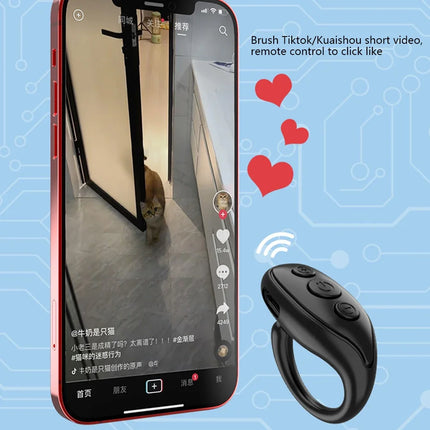 Fingertip Video Bluetooth Controller Tiktok Short Video Page Flipping Like Device Mobile Phone Remote Control Ring Controller