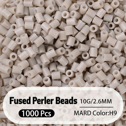 2.6mm Bulk Black&White Color Series Perler Beads Refill Pack 1000pcs Fusible DIY Art Craft Fuse Beads for Mosaic Puzzle