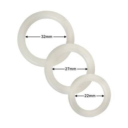 3PCS Silicone Penis Rings Set Delay Ejaculation Cock Ring Glow In Dark Male Stamina Enhancer Lock Sperm Sex Toys for Men Couples