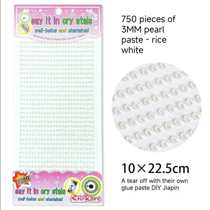 Children's DIY stickers, pearl chains, decorative car stickers, mobile phone back glue, diamonds, acrylic diamond stickers, manu