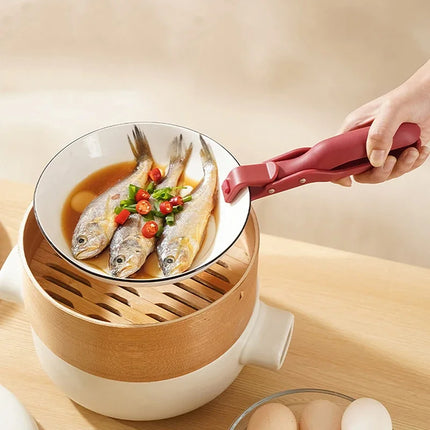 Hot Plate Gripper Clips Holder Tongs Bowl Holder Pot Clip For Moving Hot Plate Bowls Pizza Pan Air Fryer Microwave Oven