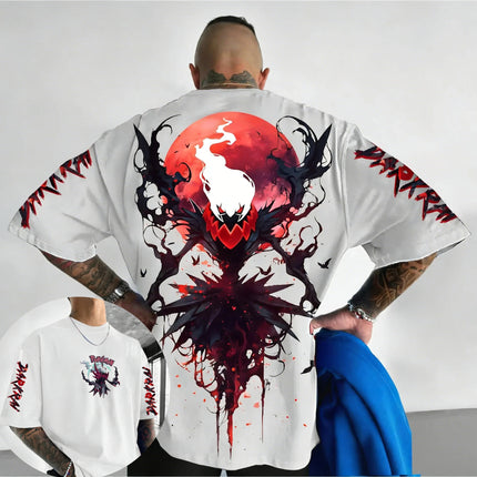 Pokémon Anime Gengar Peripheral New Printed Short Sleeved Men's and Women's Loose Sports Comfortable Cotton Couple T-shirt
