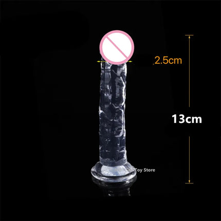 New 1PC 25cm Sex Toys For Women Men Jelly Realistic Dildos With Super Strong Suction Cup Artificial Penis G-spot Simulation 2#