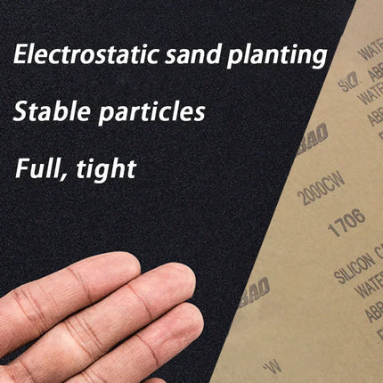 Silicon Carbide Sandpaper 60-20000Grit Waterproof Wet/Dry 230x280mm for Wood Metal Stone Surface High Performance Abrasive Sheet