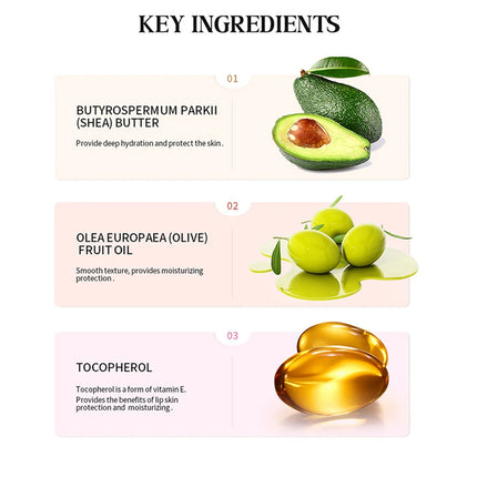 Butter Lip Balm Moisturizing Lip Gloss Oil Long Lasting Nourishes Smoothing Deep Hydration Daily Care Butter Lip Balm Makeup