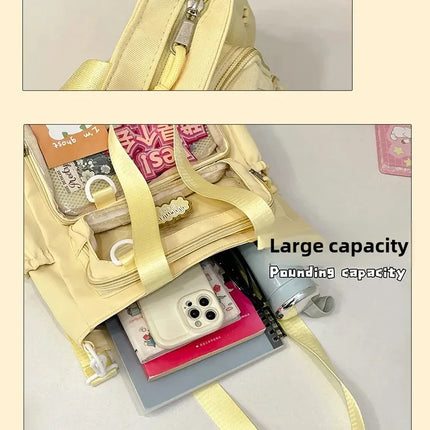 New Y2K Sweet Girl's Ulzzang Ita Bag Large-capacity Crossbody Bag Japanese Comic Exhibition Single Shoulder Bag with Insert