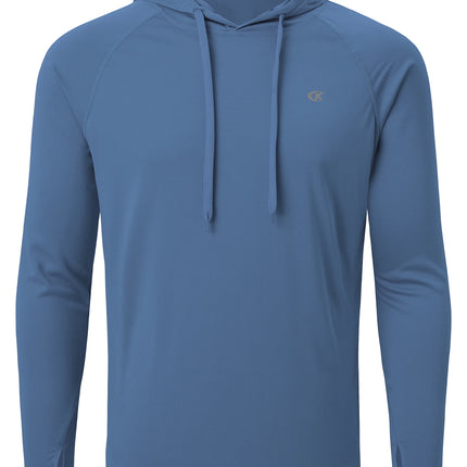 Summer Men Fishing Shirts Cooling Hoodie Men's Long Sleeve UPF 50+ Rash Guard Hoodie Tracksuit Running Hiking Jogger Shirt
