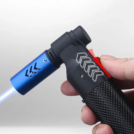 HONEST Metal Gas Lighter Jet Butane Cigar Lighter Windproof Kitchen Pipe BBQ Jewelry Welding Lighter Men's Outdoor Gadgets