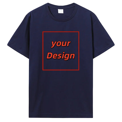 Custom T-shirt Customized Print T Shirt Men Women Personalized Tops Tees DIY Your Like Photo Or Logo Cotton T-shirt Men Clothing