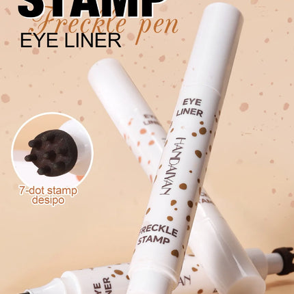 3 in 1 Natural Simulation Freckle Stamp Pen Waterproof Easy Color Freckle Dot Pen Face Fake Freckles Eyeliner Lasting Makeup