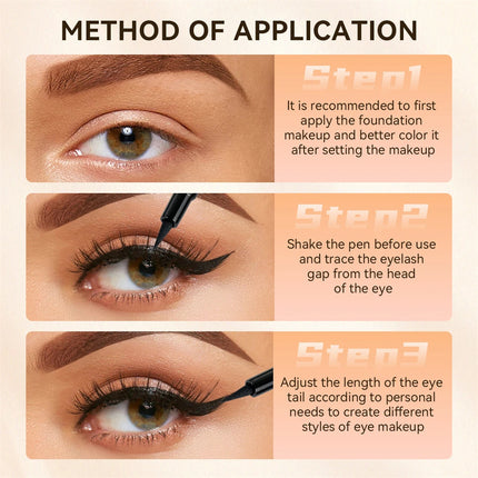 Pink Cat Paw Black Liquid Eyeliner Pen Fast Drying Long-lasting Smudge Proof Makeup Holding Premium Eye Liner Pen Eye Cosmetics