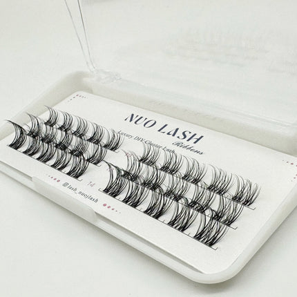 Nuo Cluster Eyelash Thin Band Natural Look Wholesale Diy Pre-cut Lash Extensions Super Soft Segment Lash Clusters Private Label