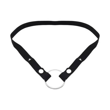 Adjustable Male Chastity Cage Anti-off Device with Elastic Band Auxiliary Belt - Scrotum Support Ring Underwear Rope Sex Toy