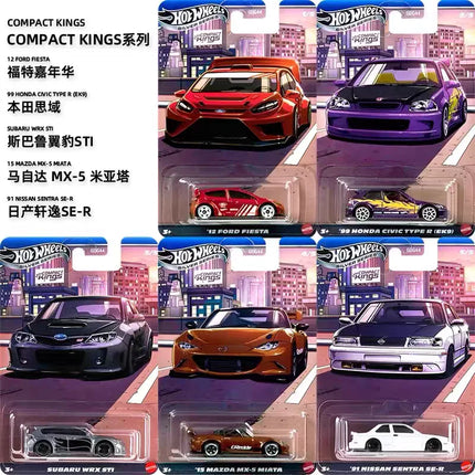 In Stock Hot Wheels GDG44 Silver Label Compact Kings Serise Fiesta Miata Sentra 1/64 Scale Die-Cast Model Gifts Surprise Car Toy