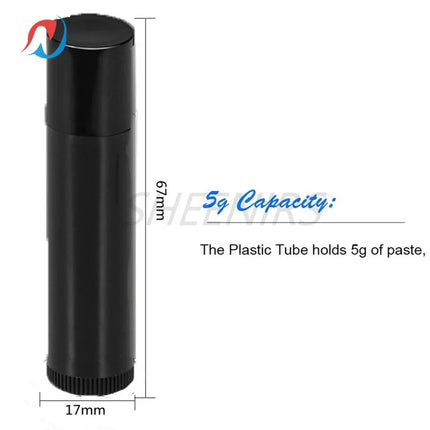 100pcs  3/16 Oz (5.5 ml) Empty Lip Balm Tubes lipstick container Round with White Caps for DIY Lipstick homemade Lip Gloss Stick