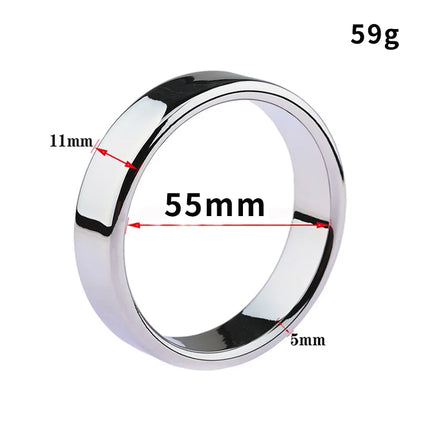 6 sizes Stainless Steel Male Penis Ring Ball Scrotum Stretcher Ejaculation Delay Metal Cock Rings BDSM Sex Toys For Men Cockring