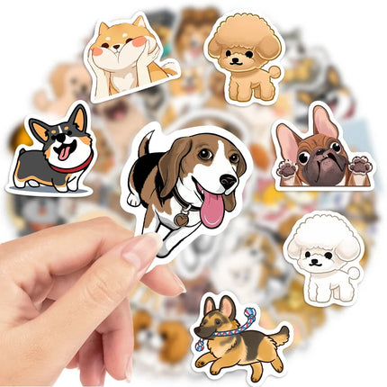 Kawaii Dog Cartoon Puppy Pet Stickers DIY Toy Decorative Graffiti Decal for Phone Luggage Laptop Bottles Scrapbook Waterproof