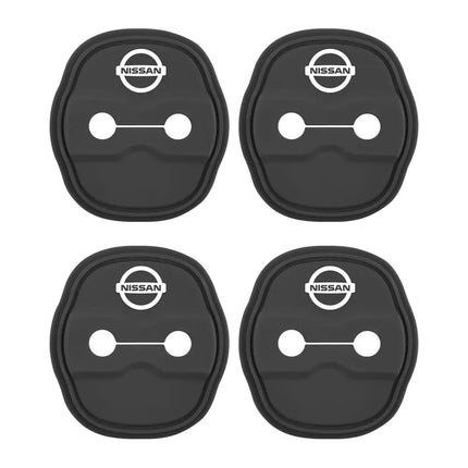 4Pcs Car Styling 3D silicone Door Lock Cover Protective Decoration For Nissan X trail T33 Patrol Y62 Altima Sentra 2018 Kicks