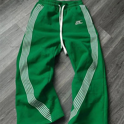 Y2k Gray Casual Pants Vintage Functional Tactical Men's Women's Premium Jogging Wide Leg Pants Drawstring Streetwear Sweatpants