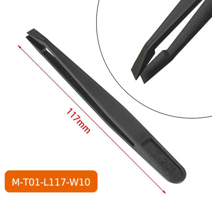 8pcs/Set Anti-Static ESD Plastic Tweezers Set Curved & Straight Forceps for Electronic PCB Repair Anti-Static Hand Tools