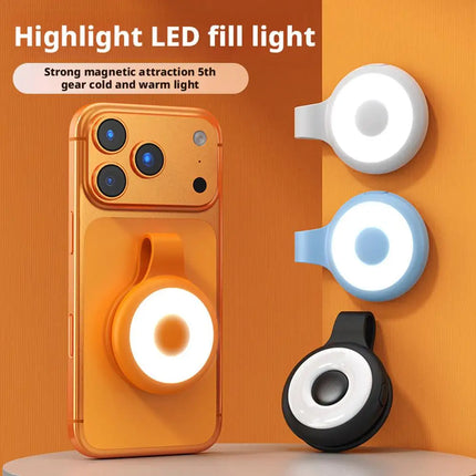 Magnetic Light for MagSafe Multifunctional Magnetic LED Flashlight-Mini Keychain Rechargeable Battery Compact LED Phone Light
