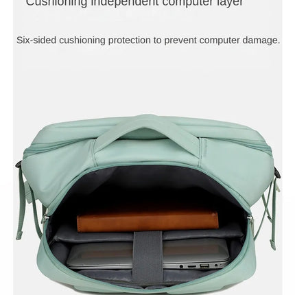 2024Men Women's Bag Large Capacity Journey Multifunction Backpack With Shoe Storage Multilayer Dry And Wet Separation Waterproof