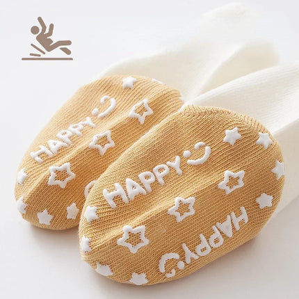 Korean New Baby Patchwork Anti-slip Rubber Floor Socks Cotton Breathable Newborn Infant Toddler Boys Girls Socks 0-5Y