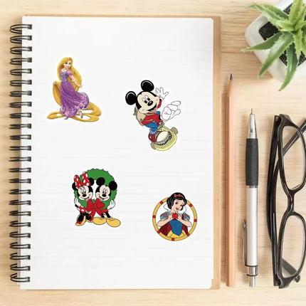 Princess, Mickey & Pooh Series Stickers 99pcs, Soft Character Prints, Suit for DIY Crafts, Notebook Decor &Tablet Embellishments