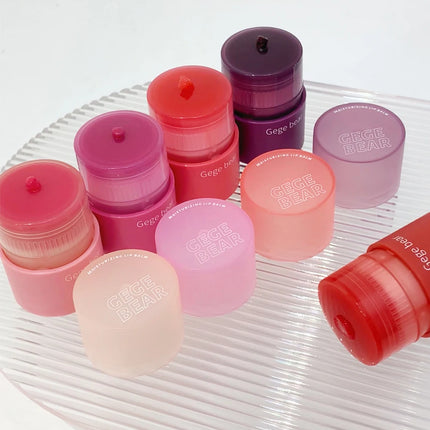 Gege Bear Hydrating Tinted Lip Essence — Moisturizing Water-Gloss Finish, Korean-Style Youthful and Flawless Look Lip Balm