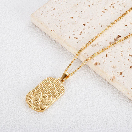 Square Pendants Delicate Stainless Steel Chain Pendant Necklace For Women Necklace