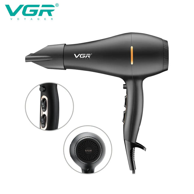 VGR professional high-power hair dryer, convenient hanging, dorm and home hair dryer, hot and cold alternating negative ion V-433