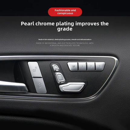 Car Window Lift Button Cover Sticker Switch Panel Styling for Mercedes Benz A B C Class W204 W212 GLA GLK CLA GL ML GLE