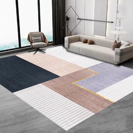 VIKAMA Nordic Minimalist Living Room Carpet, Easy-To-Clean Sofa and Coffee Table Pad, Bedroom Full Carpeting, Home Decoration