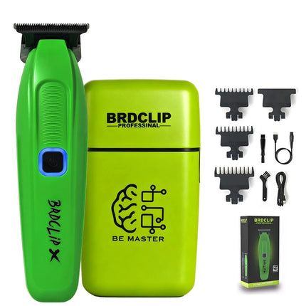 BRDCLIP High Power Professional Barber 2PC Set 8000rpm Shaver Sculpting Salon Hair Trimmer Ceramic Blade Clipper Finish Machine