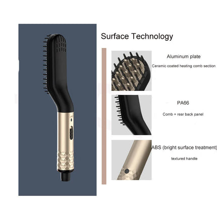 Portable Heated Hair Straighteners Mini Beard Straightener Comb Electric Flat Iron For Men Long And Short Hair Straightener