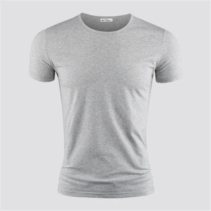 2026 Men's T Shirt Pure Color V Collar Short Sleeved Tops Tees Men T-Shirt Black Tights Man T-Shirts Fitness For Male Clothes