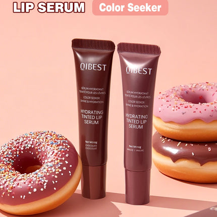 Nude Brown Plumping Lip Gloss Moisturising Colored Lip Oil Transparent Fullness Lips Tint Soft Tube Make Up Beauty Lips Care 12g