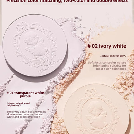 Flower knows Strawberry Cupid series Pressed Powder Matte Soft Focus Oil Control Holding Powder