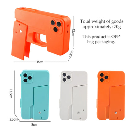 Folding Water Gun Toy, Simulate Shape of Mobile Phone Long Firing Range Outdoor Beach Bathroom Pool Play Water Gifts for Kids