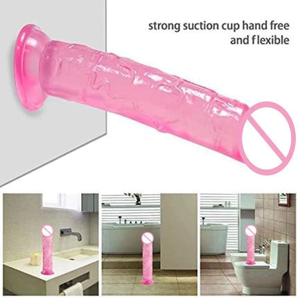 Realistic Dildos, Pink Dildo with Strong Suction Cup for Women,Adult Sex Toys，toys for Sexuals，safer Sex Products，anal Plug，dick