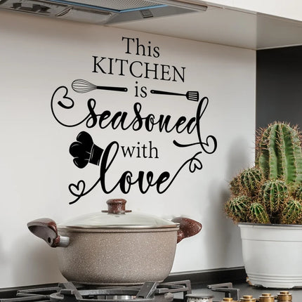 30x60cm English Kitchen Tableware Wall Sticker Sunflower Butterfly PVC Self-Apply Removable Wall Art Decal Home Decoration