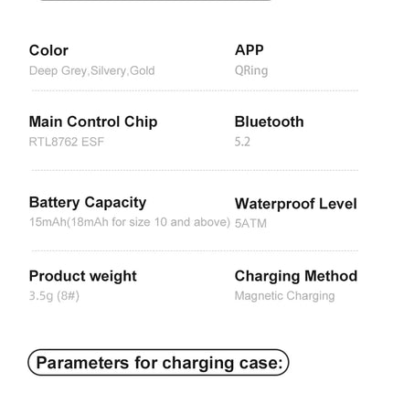 R08 Smart Ring For Men Women Touch Control Function Health Monitor IP68 5ATM Waterproof Skin Temperature Measure Smart Ring New