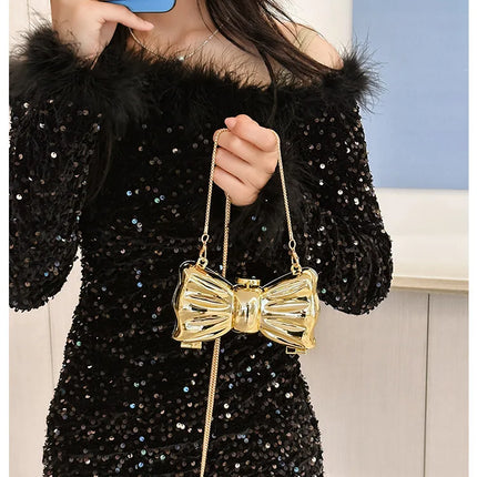 Luxury Golden Evening Bag Purses and Handbags Designer Shoulder Bags Funny Shape Party Wedding Round Acrylic Shiny Clutch Purse