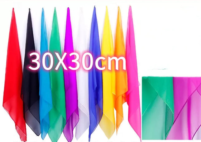10pcs Magic Silk Magician Scarf Magic Tricks Multicolor Ultra-thin Scarves Stage Magic Props Classic Magia Toys Gadgets Magician