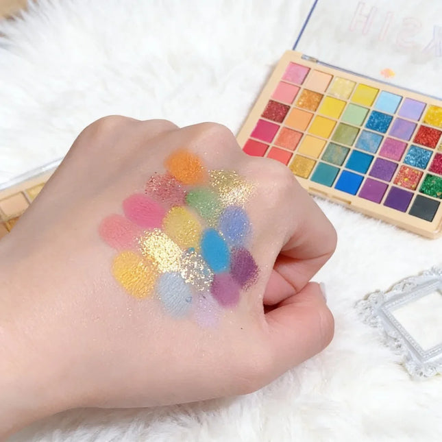 40 Colors Eyeshadow Set Matte and Pearlescent for Music Festival Performance Stage Green Blue Pink Perfect as Mother's Day Gift