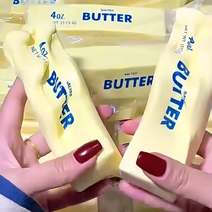 Squishy Elastic Butter Stick Fidget Toy Cheese Shape Stress Relief Game Funny Decompression Prank Squeeze Toy for Anxiety Relief